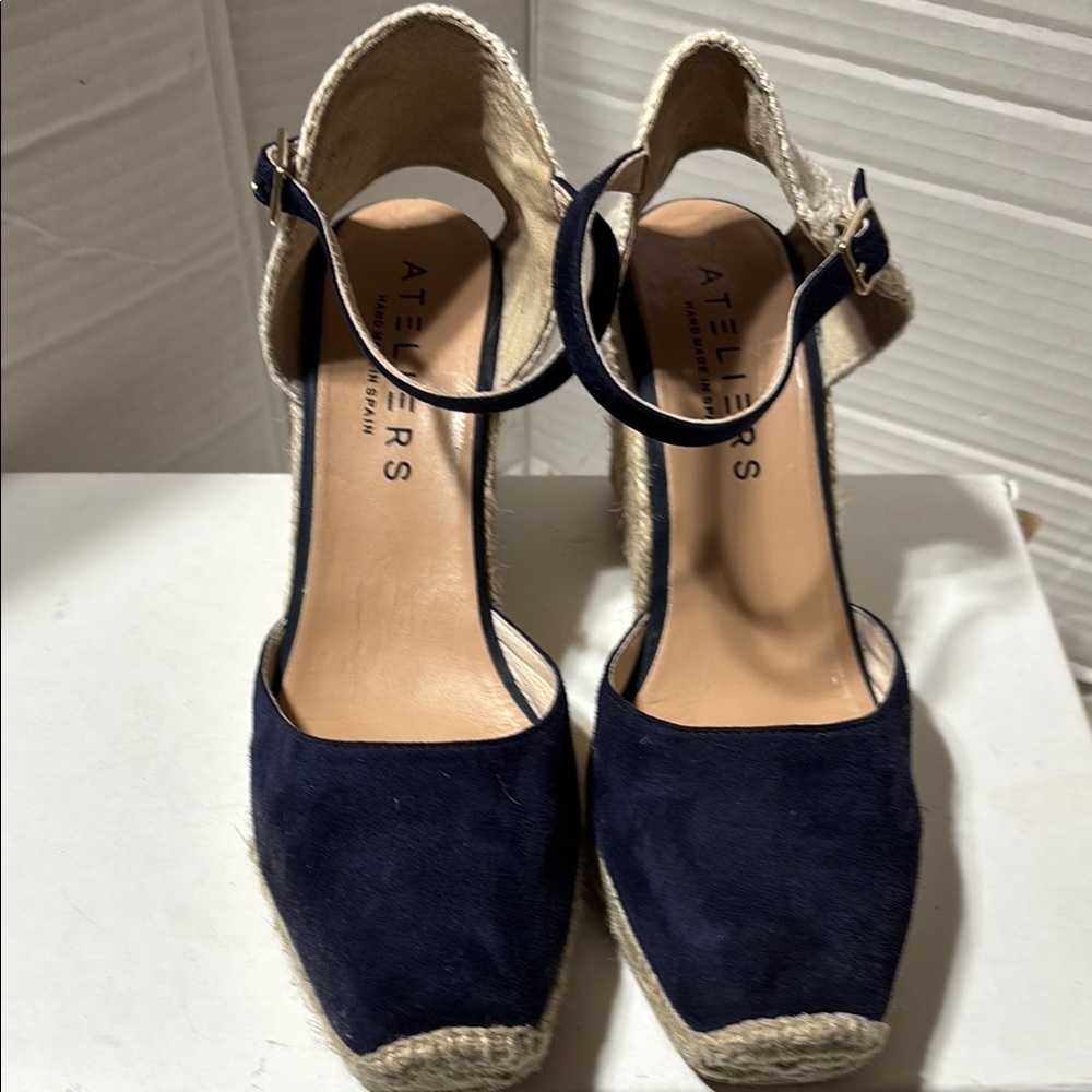Ateliers wedge espadrilles. Made in Spain. EUC